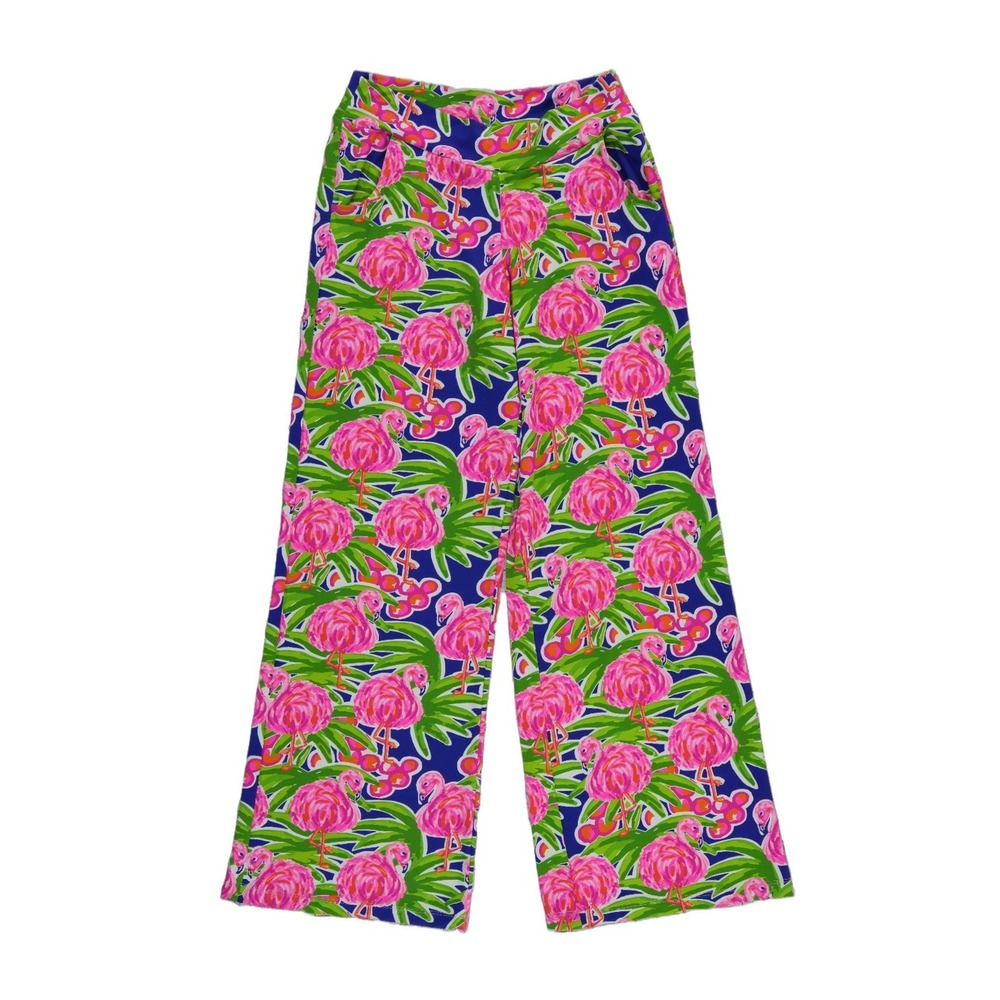 Jean-Pierre Klifa Wide Leg Pants Women's Size Medium Blue Flamingo Performance